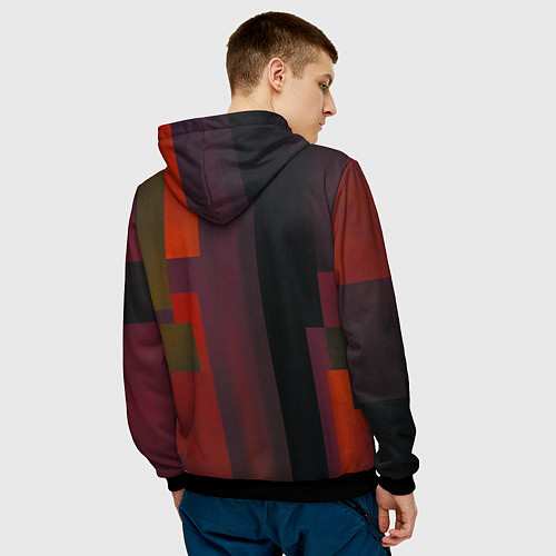 Мужская толстовка Девушка с автоматом ретрофутуризм поп-арт 1970-е / 3D-Черный – фото 4