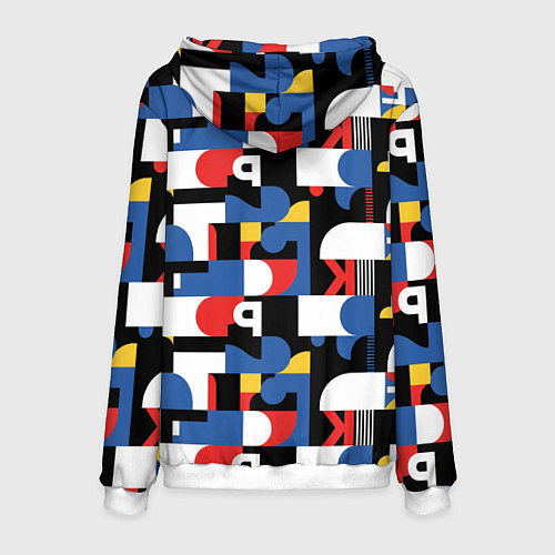 Мужская толстовка Геометрия букв / 3D-Белый – фото 2