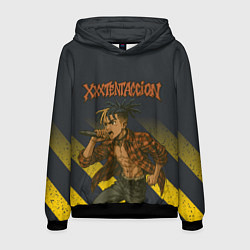 Толстовка-худи мужская XXXTentacion с микрофоном в аниме стиле, цвет: 3D-черный