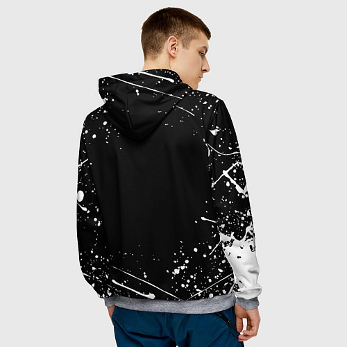 Мужская толстовка Doom краски белые / 3D-Меланж – фото 4