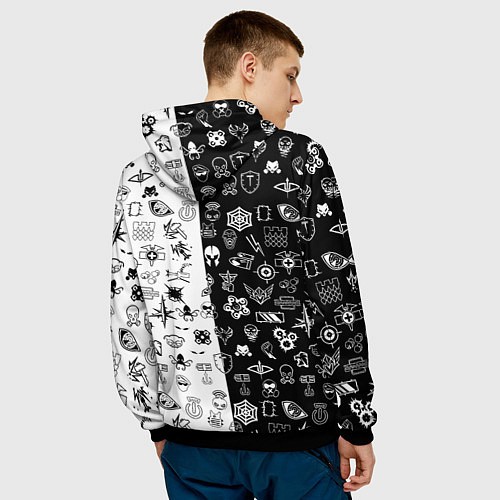 Мужская толстовка Doom ачивки паттерн / 3D-Черный – фото 4