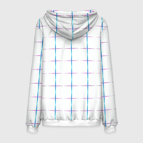 Мужская толстовка Color white blue stripes / 3D-Белый – фото 2