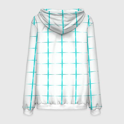 Мужская толстовка Color white light blue crosses / 3D-Белый – фото 2