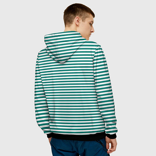 Мужская толстовка Тельняшка пограничника / 3D-Черный – фото 4