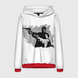 Толстовка-худи мужская Леон рисунок, цвет: 3D-красный