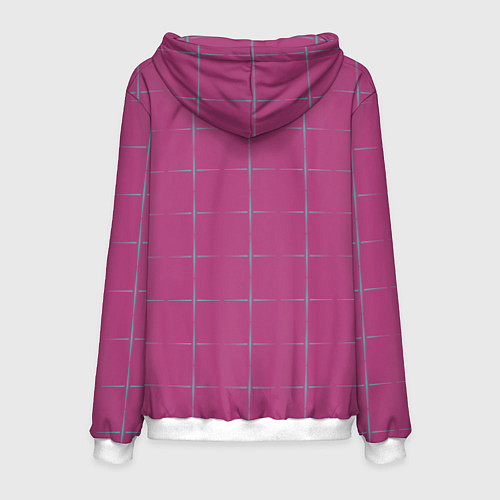 Мужская толстовка Color pink stripes / 3D-Белый – фото 2