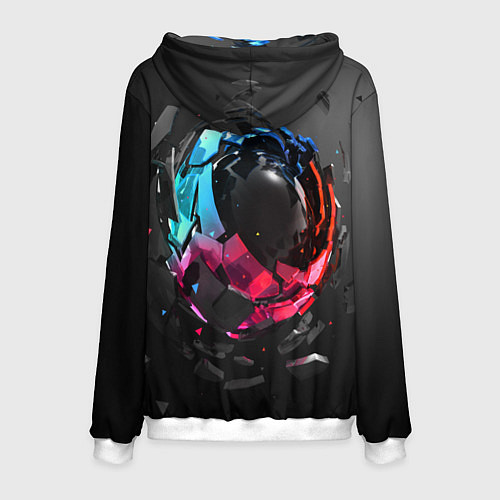 Мужская толстовка Abstract graphics / 3D-Белый – фото 2