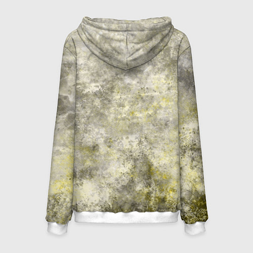 Мужская толстовка Абстракция - yellow acidic liquid / 3D-Белый – фото 2