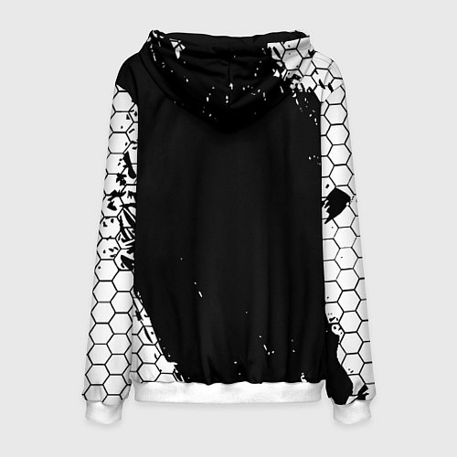 Мужская толстовка Doom соты краски / 3D-Белый – фото 2