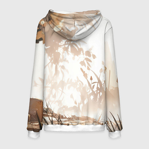 Мужская толстовка Юный лисёнок / 3D-Белый – фото 2