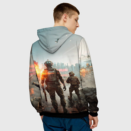 Мужская толстовка Солдаты из Battlefield 6 / 3D-Черный – фото 4