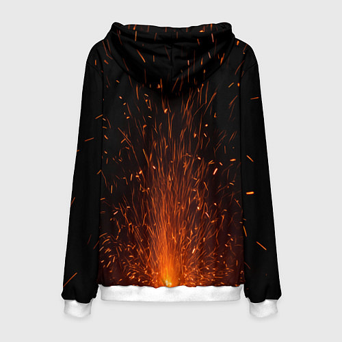 Мужская толстовка Саша говорит мало - делает много / 3D-Белый – фото 2