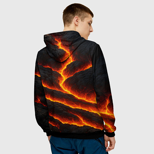 Мужская толстовка Саша не отступает - Саша атакует / 3D-Черный – фото 4