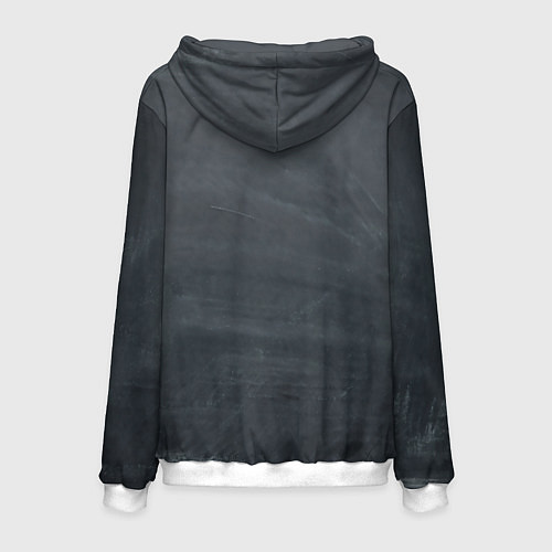 Мужская толстовка Саня улыбается опасности - череп смайлик / 3D-Белый – фото 2