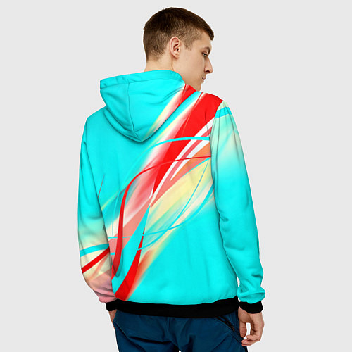 Мужская толстовка Arsenal stripes / 3D-Черный – фото 4