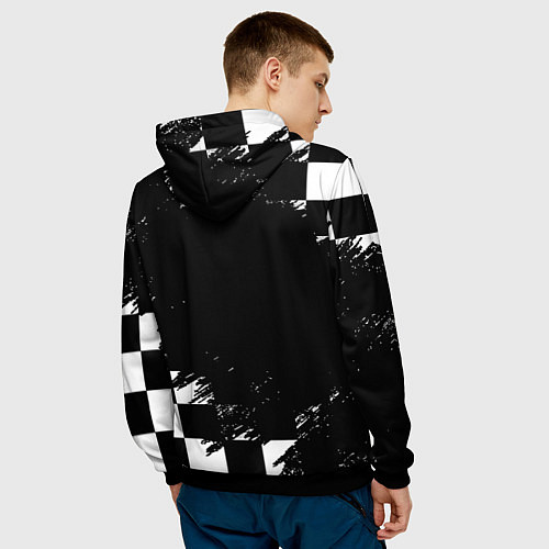 Мужская толстовка Inter клетка краски / 3D-Черный – фото 4