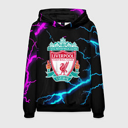 Толстовка-худи мужская Liverpool neon storm, цвет: 3D-черный