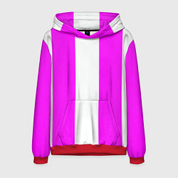 Толстовка-худи мужская Color white and pink, цвет: 3D-красный