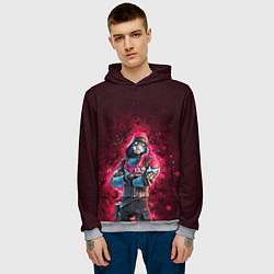 Толстовка-худи мужская Fortnite Bonehead, цвет: 3D-меланж — фото 2