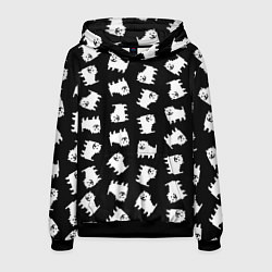 Толстовка-худи мужская Annoying dog pattern - Undertale, цвет: 3D-черный