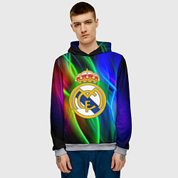 Толстовка-худи мужская Реал Мадрид, цвет: 3D-меланж — фото 2