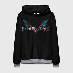 Толстовка-худи мужская Devil may cry 5 лого, цвет: 3D-меланж