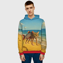 Толстовка-худи мужская Трулимеро Труличина мем, цвет: 3D-красный — фото 2