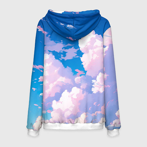 Мужская толстовка Tiger Derpy in the clouds / 3D-Белый – фото 2