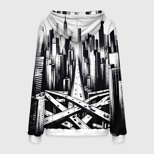 Мужская толстовка American metropolis / 3D-Белый – фото 2