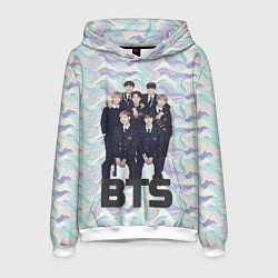 Толстовка-худи мужская BTS совместное фото, цвет: 3D-белый