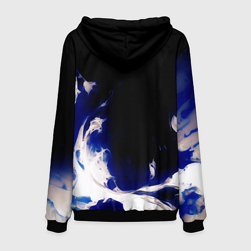 Мужская толстовка Синее пламя / 3D-Черный – фото 2