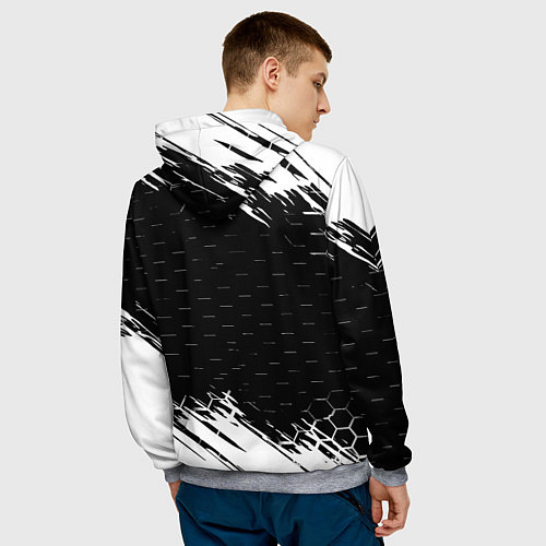 Мужская толстовка Napoli краски соты текстура / 3D-Меланж – фото 4