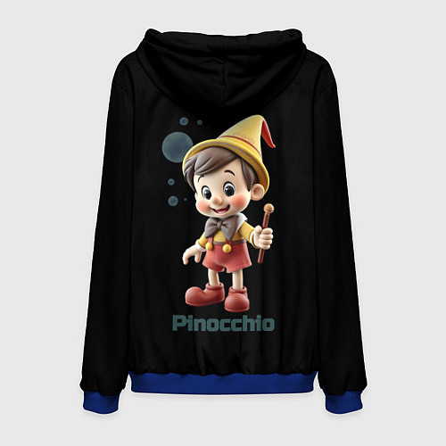 Мужская толстовка Pinocchio / 3D-Синий – фото 2