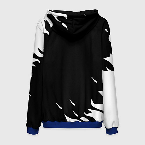 Мужская толстовка Реал Мадрид белый огонь / 3D-Синий – фото 2