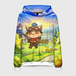 Толстовка-худи мужская League of legends Тимо, цвет: 3D-белый