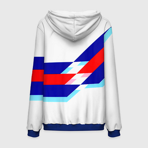 Мужская толстовка Real Madrid текстура полосы / 3D-Синий – фото 2