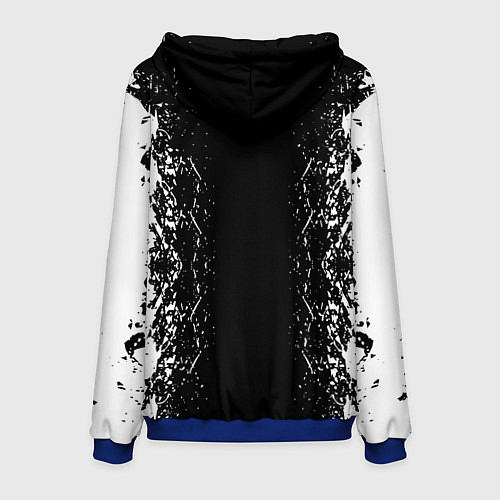 Мужская толстовка Реал Мадрид текстура краски / 3D-Синий – фото 2