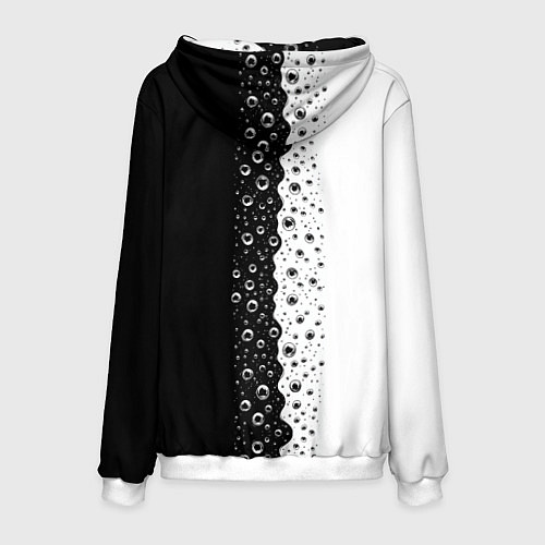 Мужская толстовка Лучше вода у друга черно-белый узор / 3D-Белый – фото 2