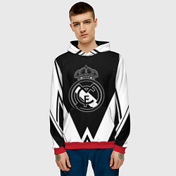 Толстовка-худи мужская Real Madrid геометрия спорт, цвет: 3D-красный — фото 2
