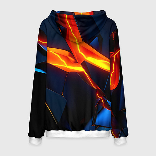 Мужская толстовка Plate fractures / 3D-Белый – фото 2