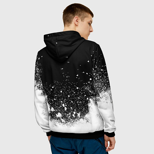 Мужская толстовка Inter белый всплеск краско / 3D-Черный – фото 4