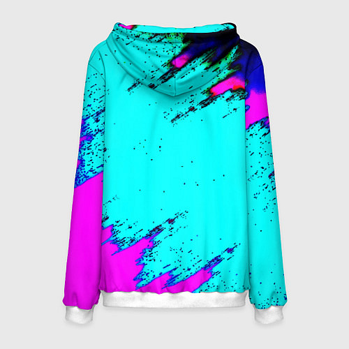 Мужская толстовка Juventus неоновые краски / 3D-Белый – фото 2