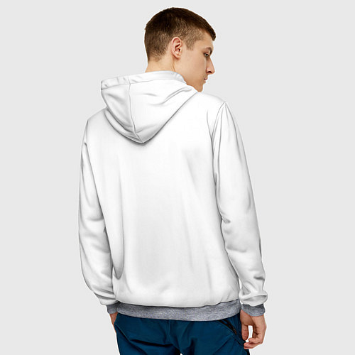 Мужская толстовка Волков бояться в лес не ходить минимализм / 3D-Меланж – фото 4