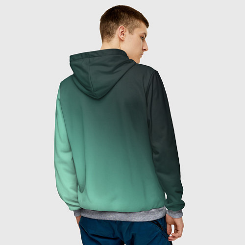 Мужская толстовка Петухи - карты деньги два ствола / 3D-Меланж – фото 4