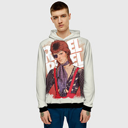 Толстовка-худи мужская David Bowie Rebel Rebel, цвет: 3D-черный — фото 2
