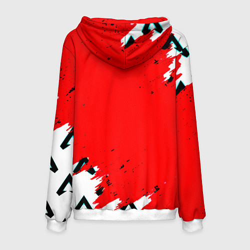 Мужская толстовка Манчестер Юнайтед символы краски / 3D-Белый – фото 2