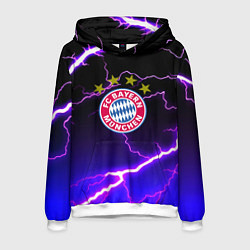 Толстовка-худи мужская Bayern Mnchen молнии шторм, цвет: 3D-белый