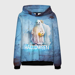 Толстовка-худи мужская Приведение на halloween, цвет: 3D-черный