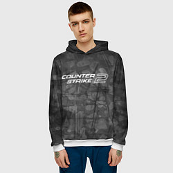 Толстовка-худи мужская Контр cтрайк два, цвет: 3D-белый — фото 2
