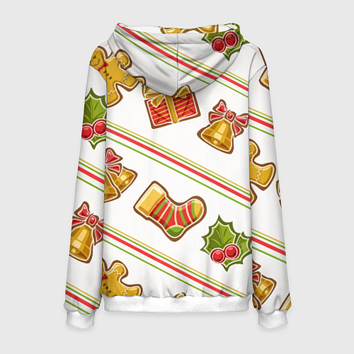 Мужская толстовка Рождественский дух / 3D-Белый – фото 2